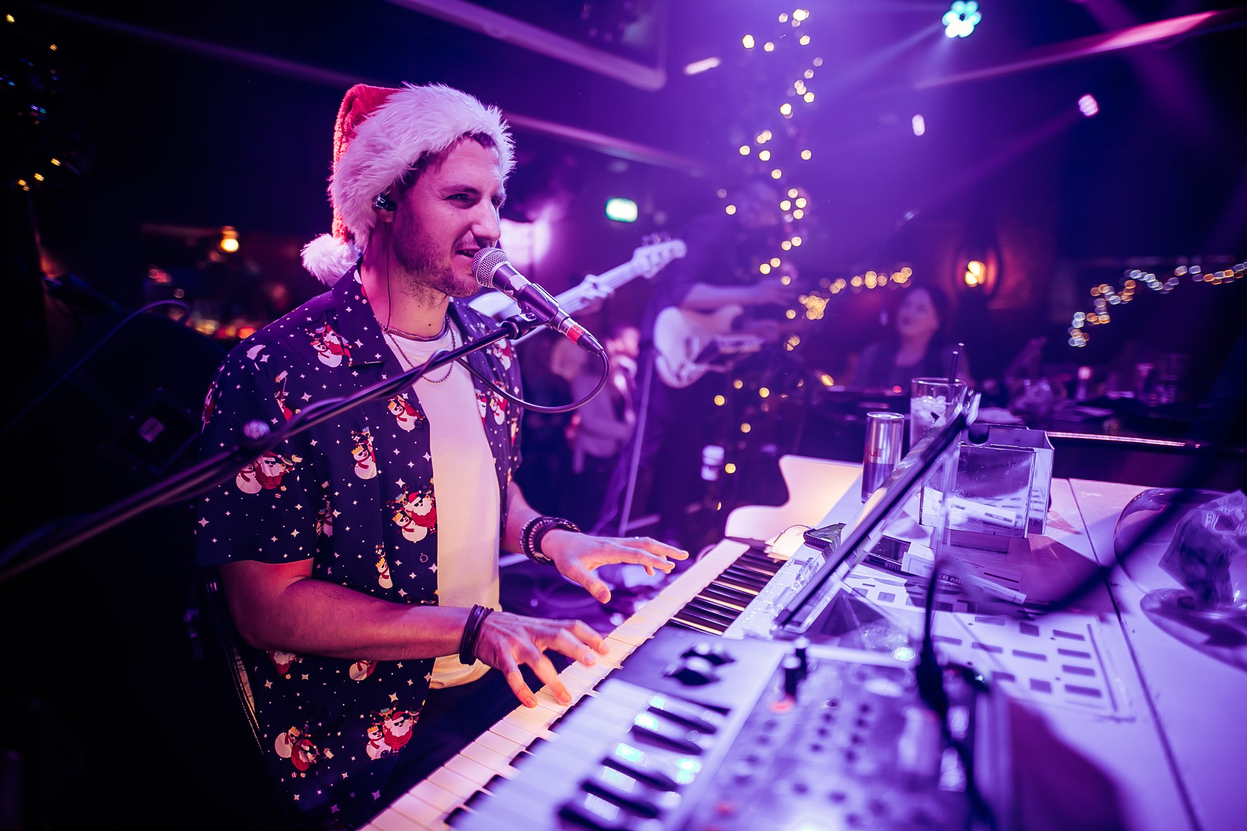 Pianist Playing the Piano at Piano Works Bar in London