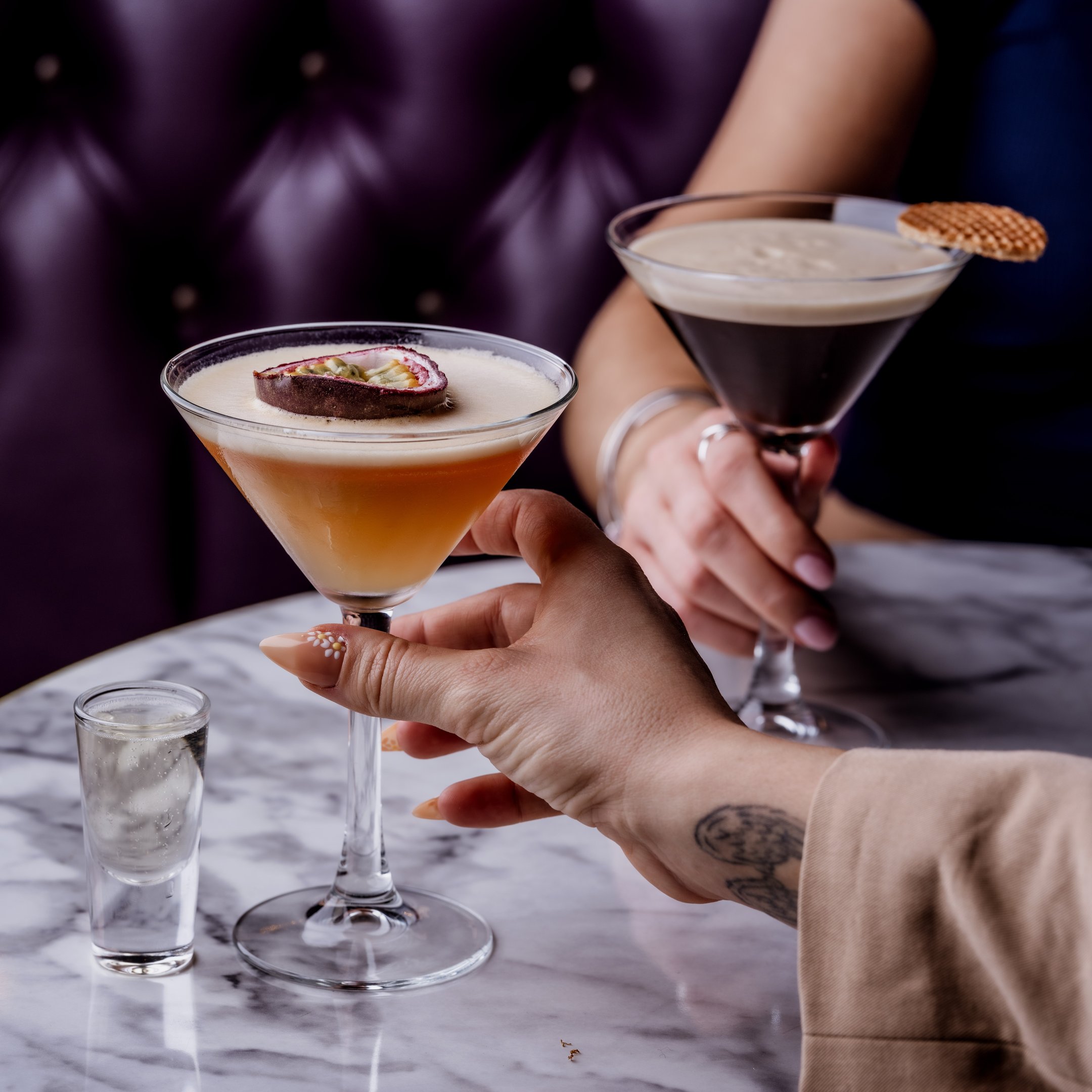 Pornstar Martini and Espresso Martini at Dirty Martini