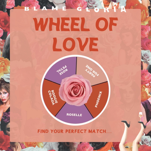Gloria's Wheel of Love with a moving spin wheel