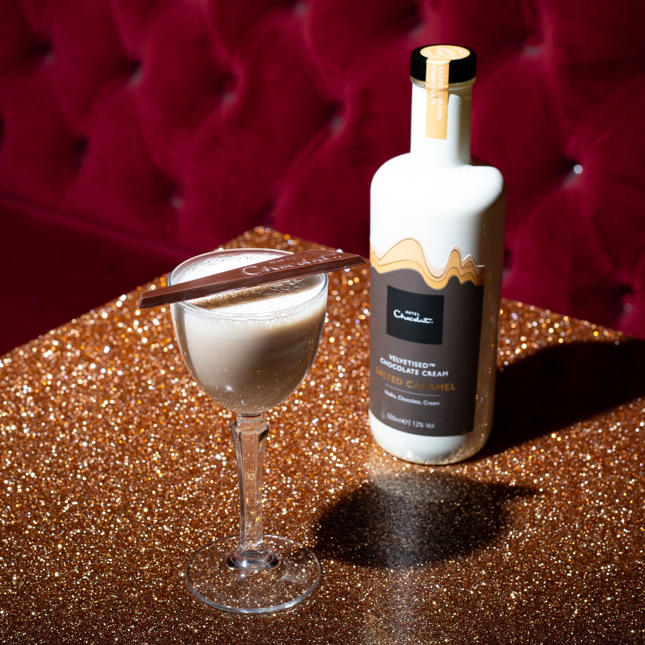 A white rabbit cocktail on a table in The Escapologist