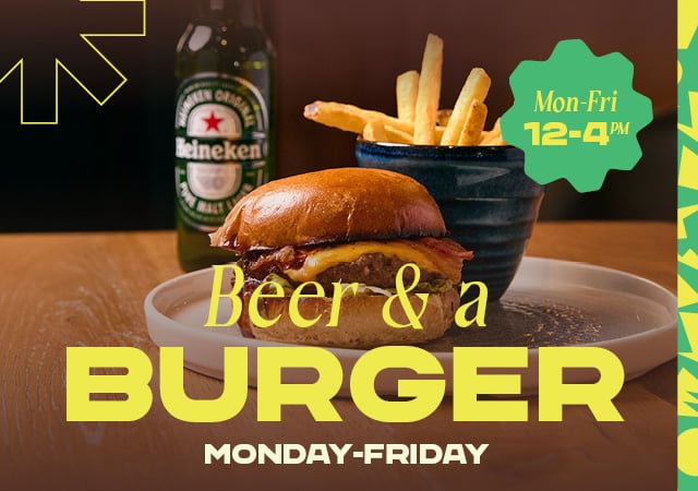 Burger and a drink deal at Walkabout