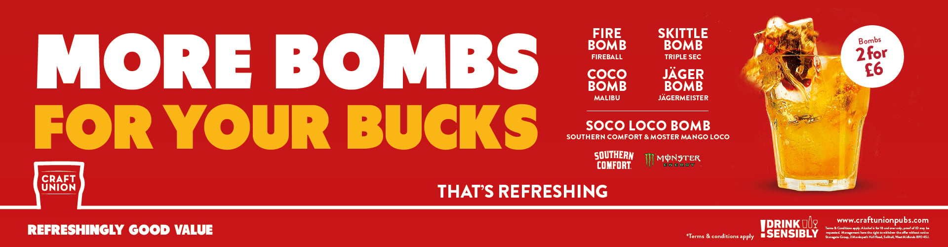 Bomb bundle drink offers at Craft Union
