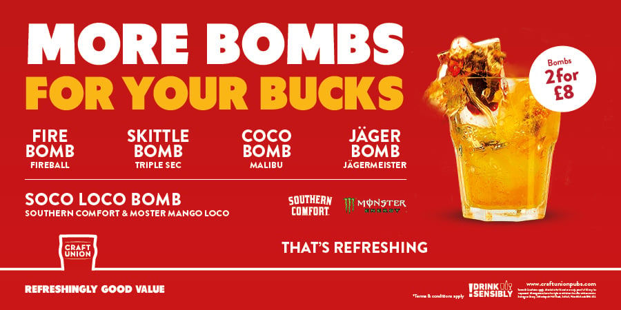 Bomb bundle drink offers at Craft Union