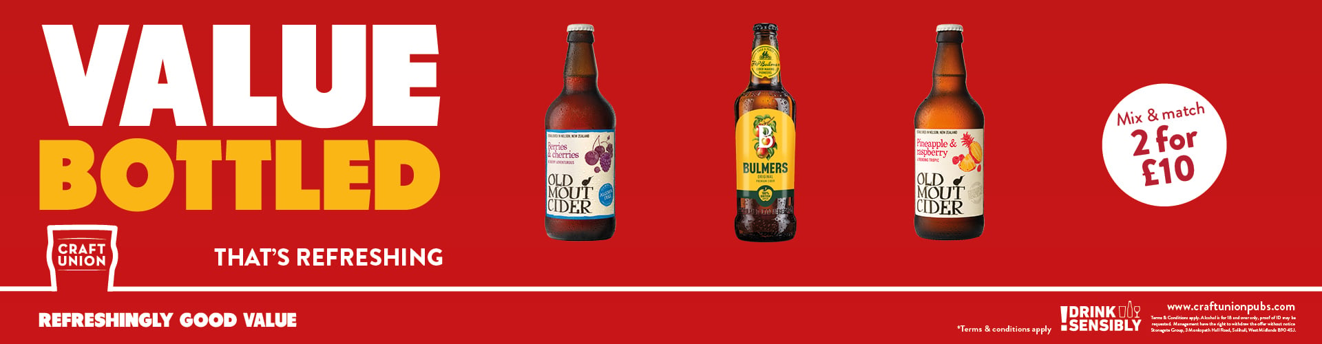 Cider offers at Craft Union