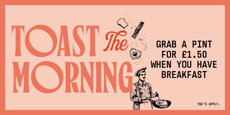 Brekkie & a pint deal at Social Pub & Kitchen