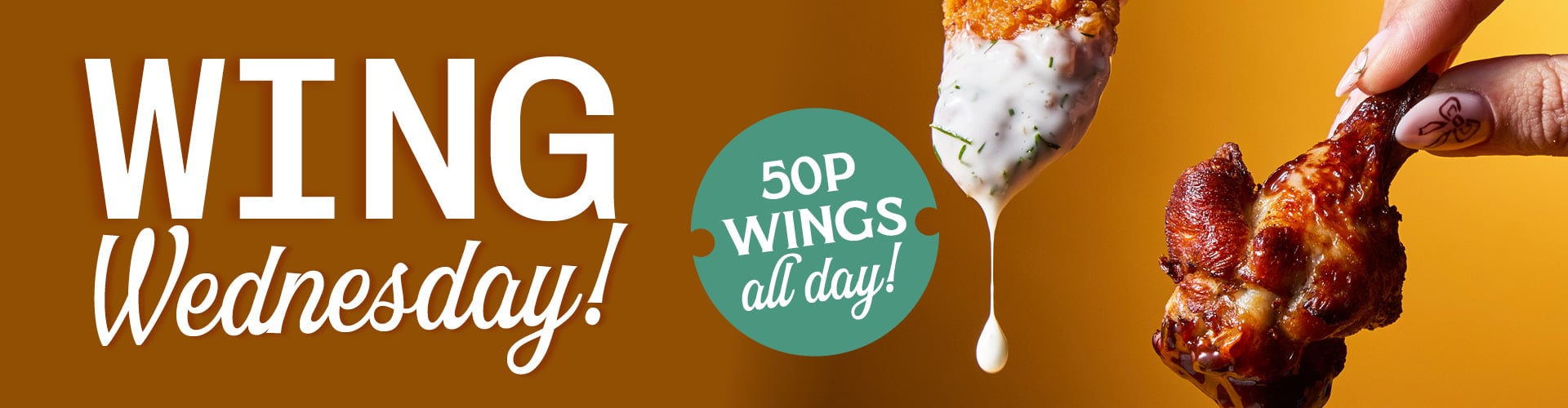 Wing Wednesday | 50p wings every Wednesday