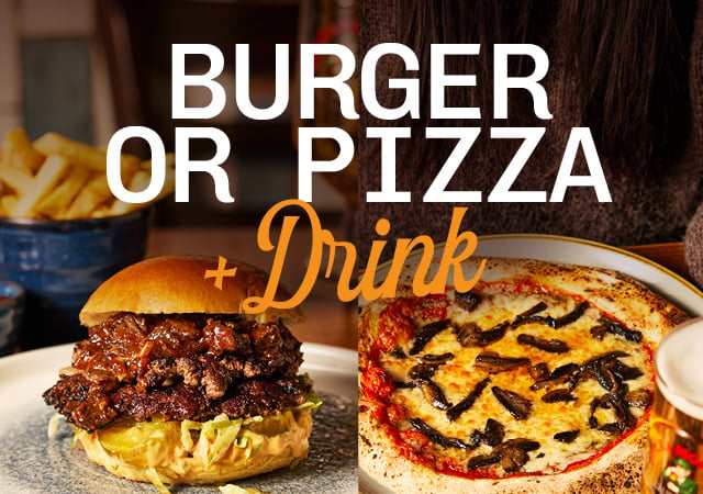 Burger or pizza & drink