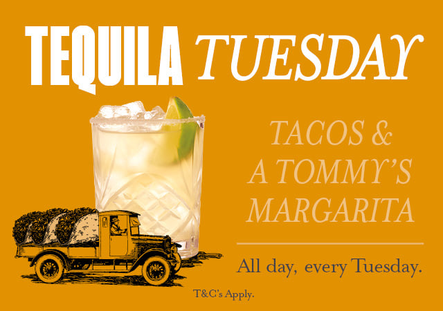 Tequila and Tacos Tuesdays at your local Crafted Social
