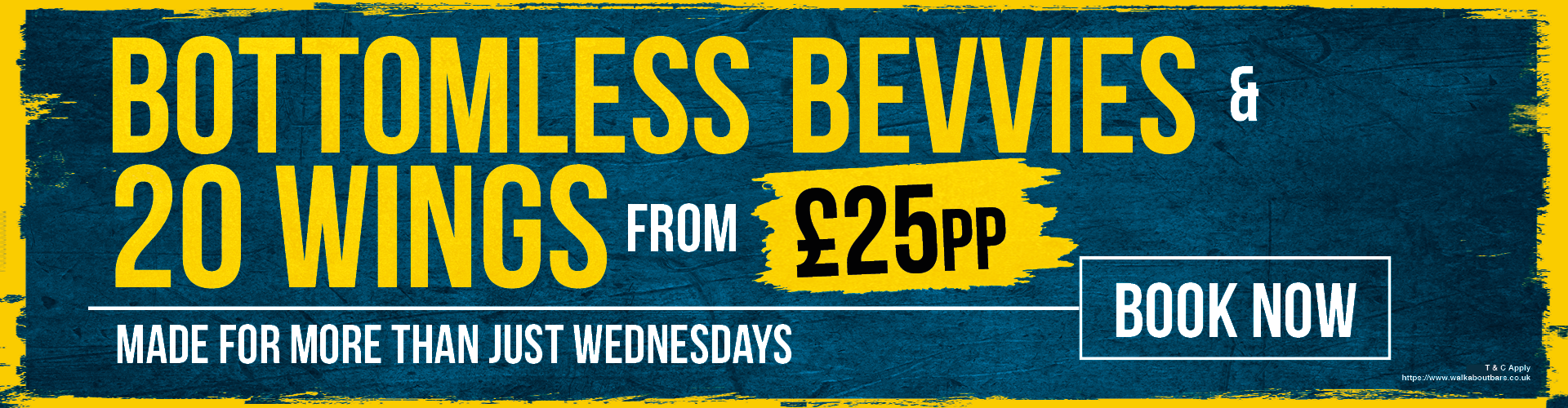 Bottomless Bevvies 20 wings for £25